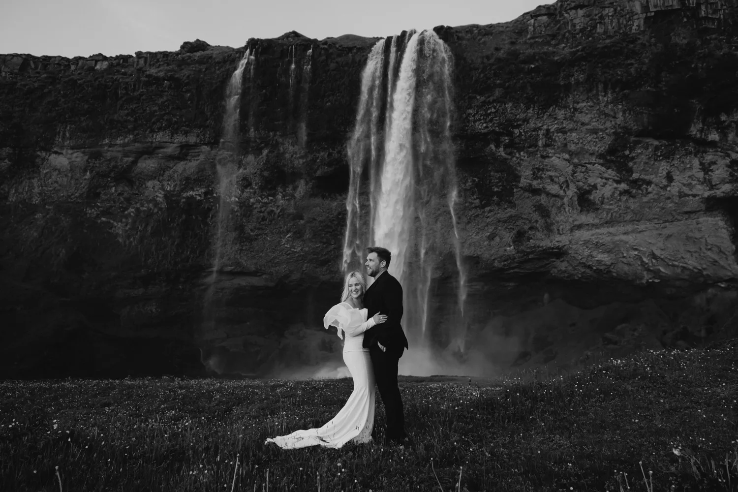 Waterfall Elopements in Icelands are next level! With so many choices! Sharyn Hodges Photography